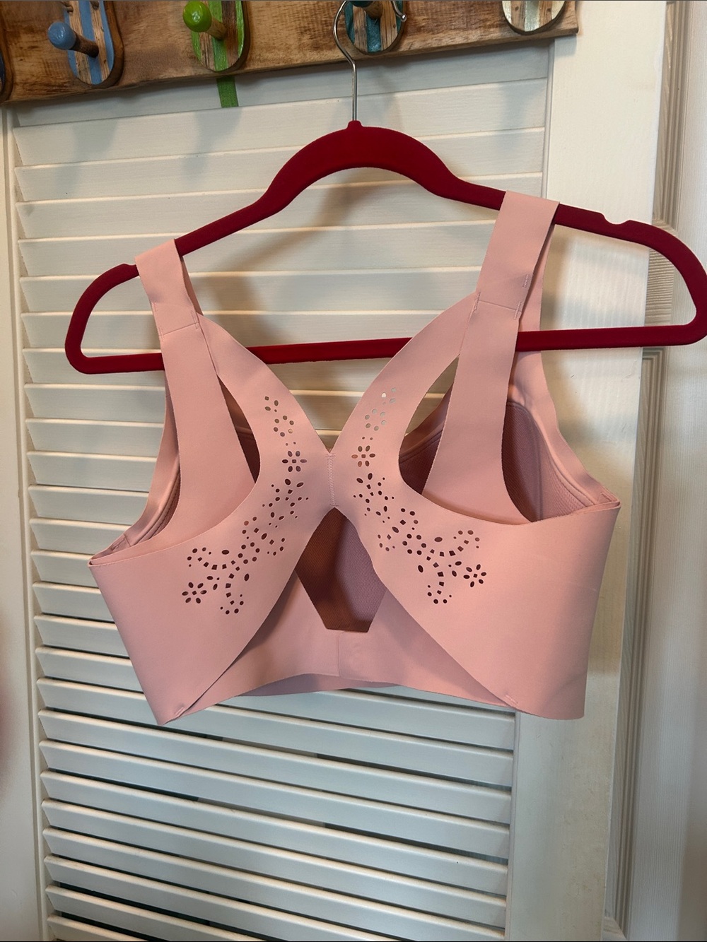 Victoria's Secret Light Pink Laser-Cut Racerback Sports Bra